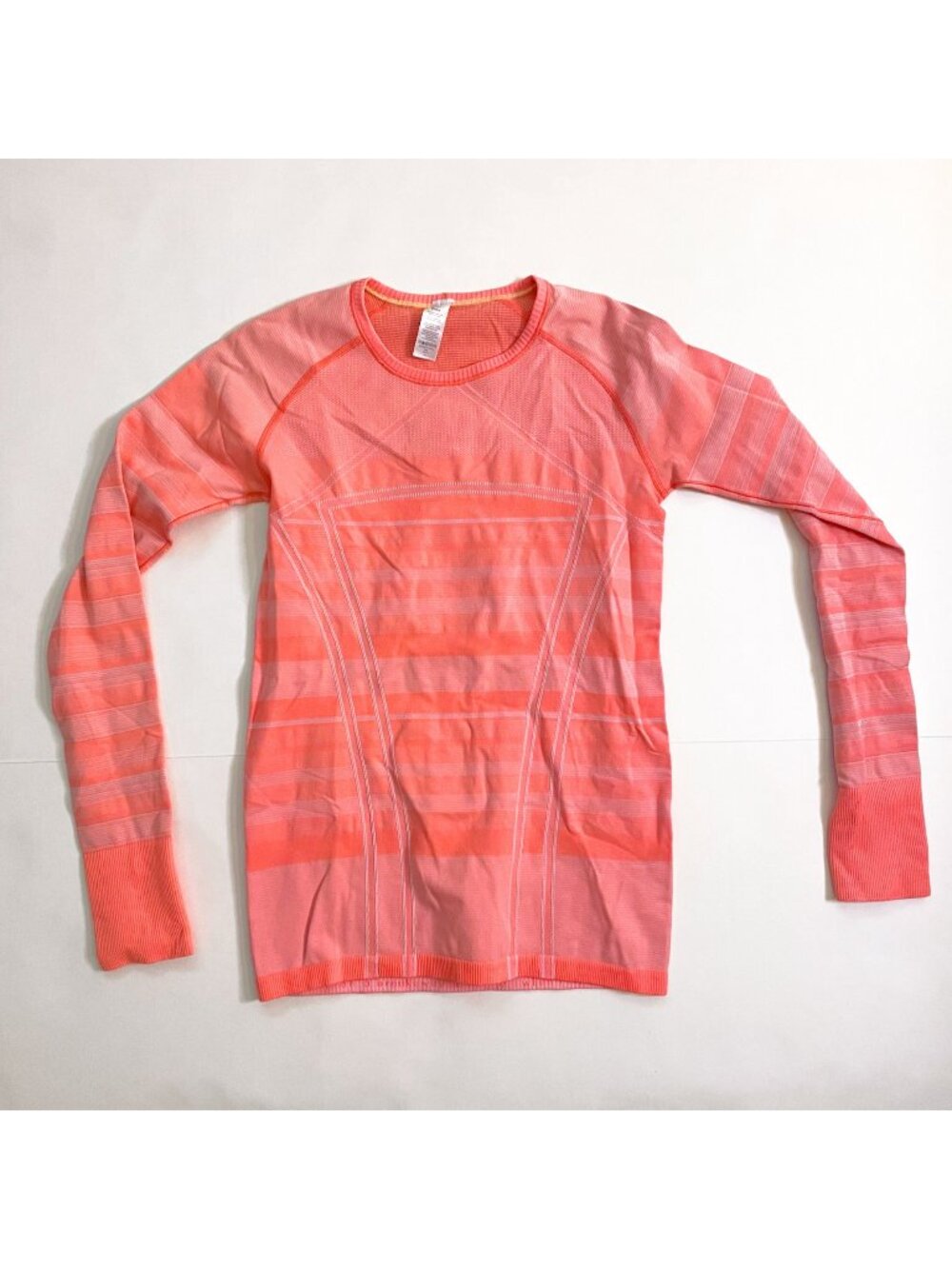 Ivivva Swiftly Fly Tech Long Sleeve Top in Coral Orange, Size 14